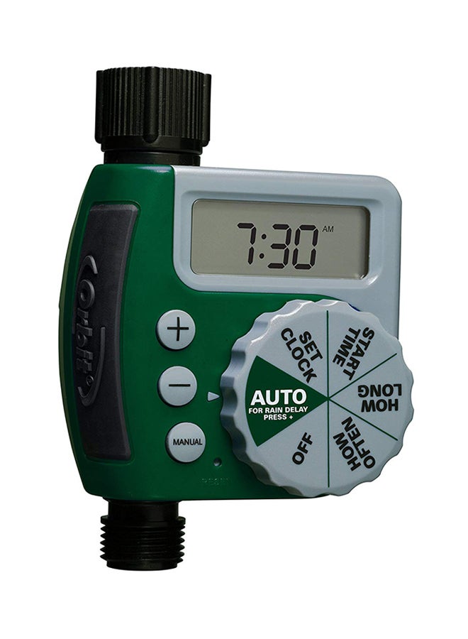 ORBIT - Single Outlet Programmable Hose Faucet Timer Green/Grey 6.7 x 3.1 x 10.2inch - Image 1