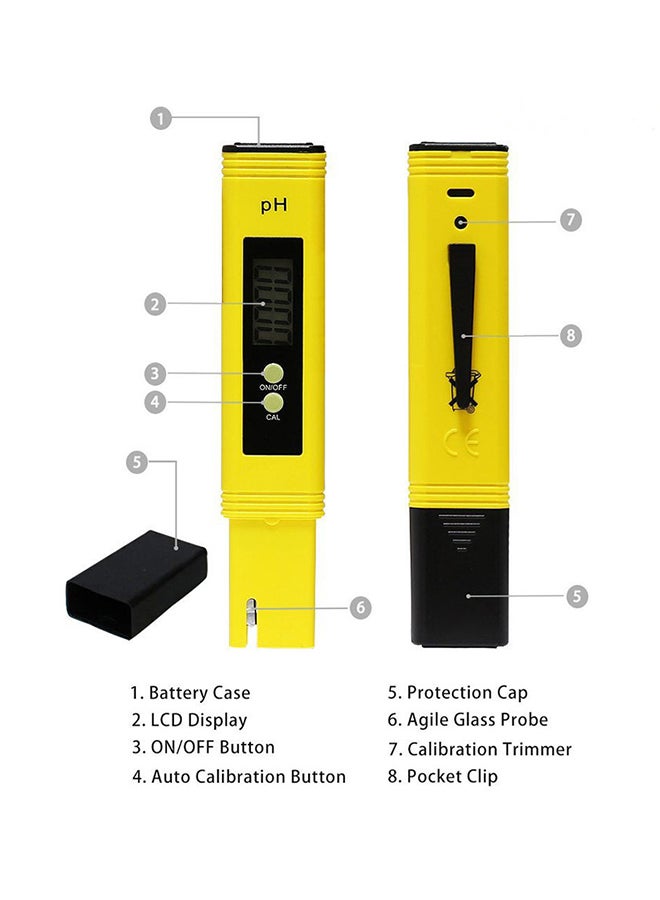 Automatic PH Meter Tester Yellow 22x4x2cm - Image 3