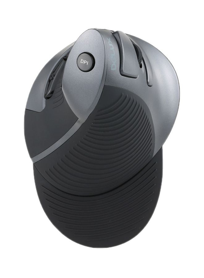 DELUX 2.4GHz Wireless Vertical Optical Mouse Black - Image 1