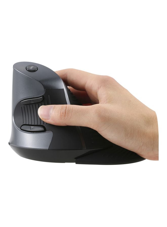 DELUX 2.4GHz Wireless Vertical Optical Mouse Black - Image 4