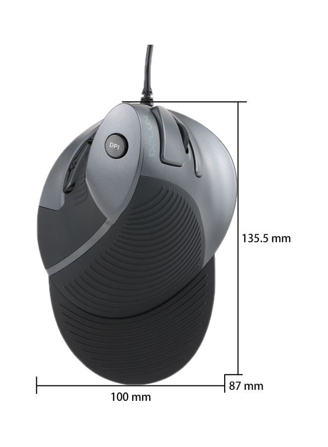 ديلوكس ماوس ضوئي سلكي بمنفذ USB أسود - Image 3