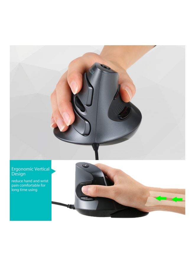 ديلوكس ماوس ضوئي سلكي بمنفذ USB أسود - Image 5