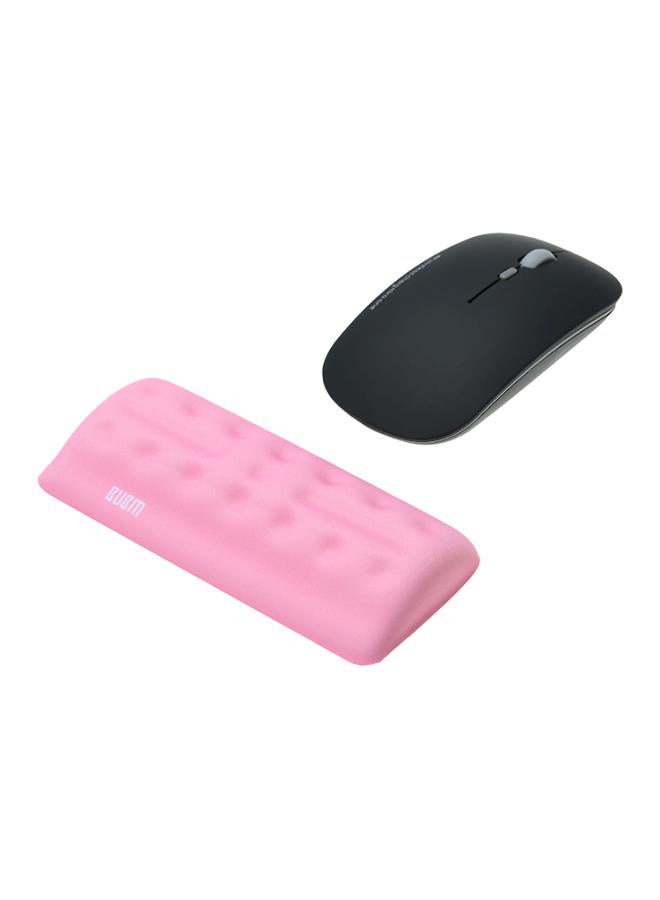 لوحة لإراحة المعصم من إسفنج ميموري فوم وردي - Image 2