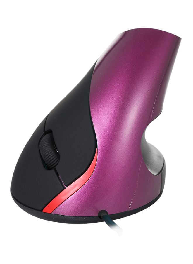 Wired Optical Vertical Mouse Purple/Black - Image 1