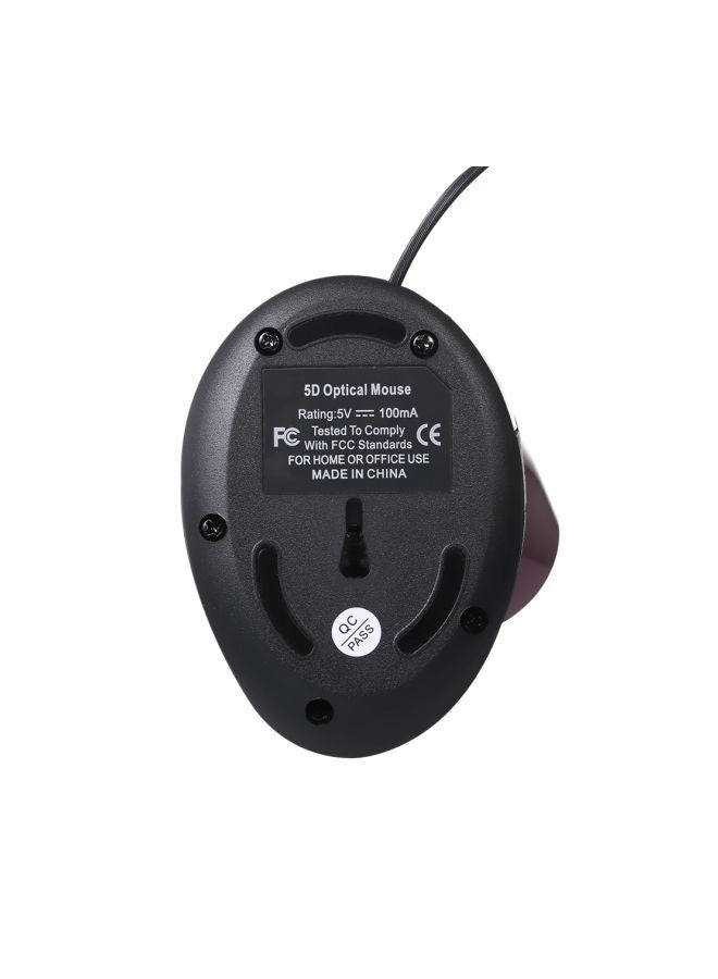 Wired Optical Vertical Mouse Purple/Black - Image 2