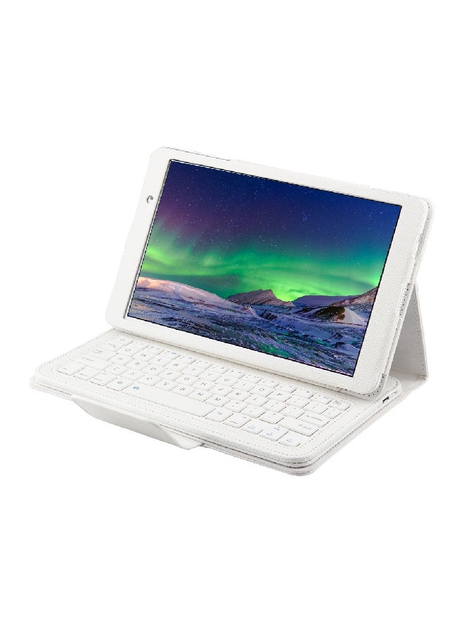 Wireless Bluetooth Keyboard With Case Cover For Huawei MediaPad M2 White