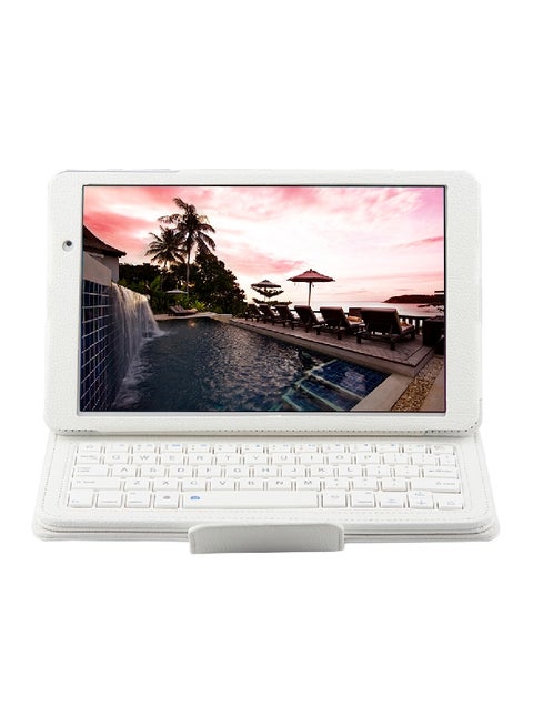 Wireless Bluetooth Keyboard With Case Cover For Huawei MediaPad M2 White