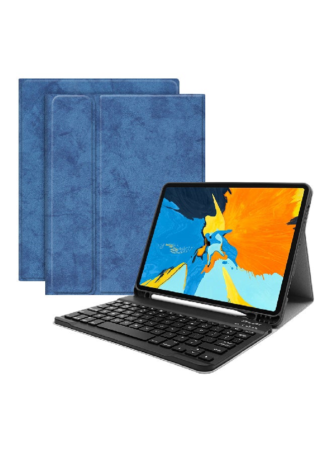 Keyboard Case Cover For Apple iPad Pro 11-Inch Blue/Black - Image 1