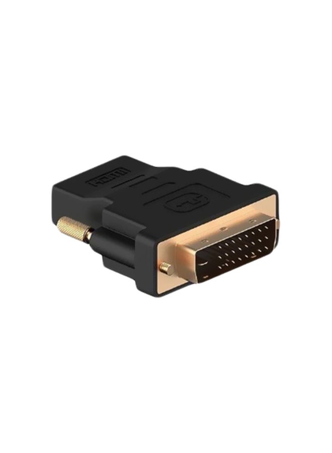 24+1 Pin DVI Male To HDMI Female Adapter Black