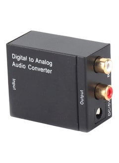 Digital Optical Coaxial Toslink To Analog Audio Converter Cable Adapter Black