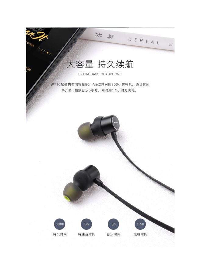 Awei In-Ear Bluetooth Headset Black - Image 2