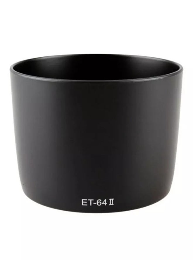 ET-64II Drum Shape Lens Hood Cap Light Shading Cover For Canon Black 