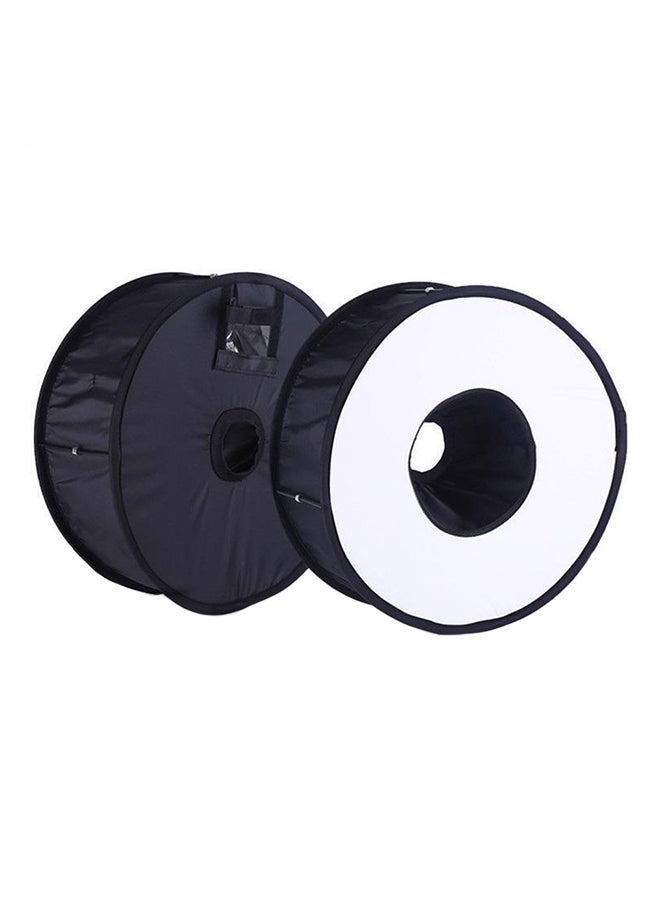 Generic Ring Softbox Speedlight Soft Box Flash Light White/Black 