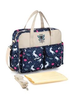 insular Printed Shoulder Bag Blue/Beige  - Image 1