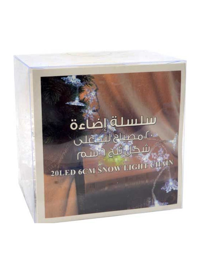 سيرين سلسلة إضاءة بعدد 20 مصباح LED على شكل ثلج مقاس 6 سم أبيض 0.19كيلوجرام