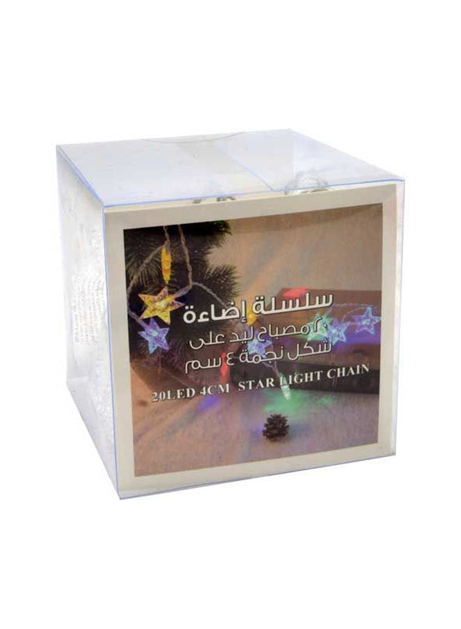 سيرين سلسلة إضاءة بعدد 20 مصباح LED على شكل نجمة مقاس 4 سم متعدد الألوان 0.251كيلوجرام