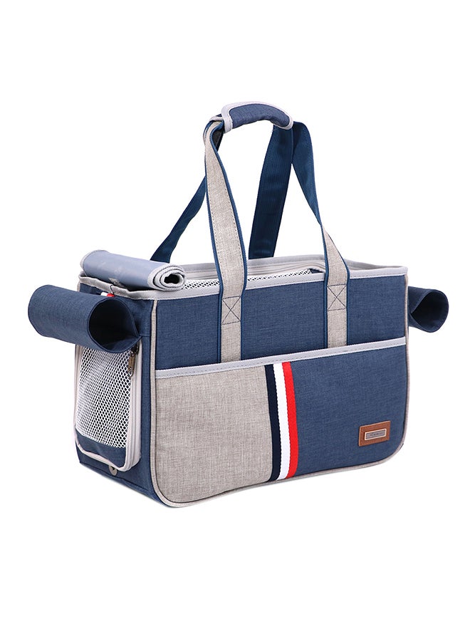 حامل سهل النقل للحيوانات الأليفة أزرق داكن