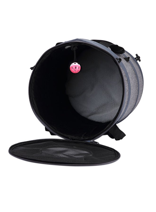 3 in 1 Cat Collapsible Carrier With Cushion Scratch Ball Grey - Image 1