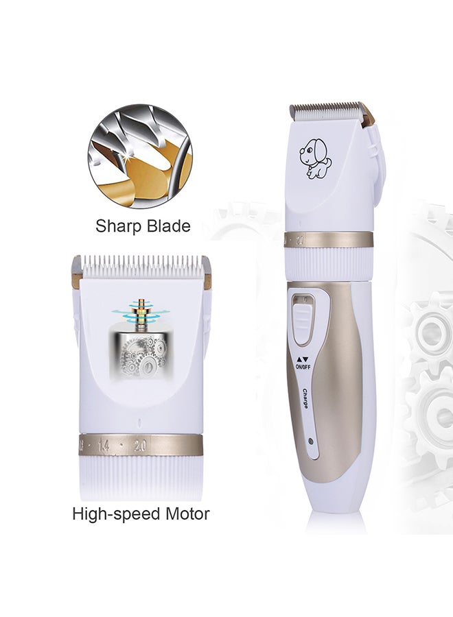 Rechargeable Low Noise Pet Grooming Hair Clipper Silver - Image 2