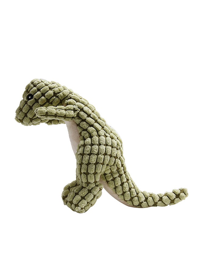 Chewy Dinosaur Shaped Squeaky Plush Toy For Puppy Green - Image 2