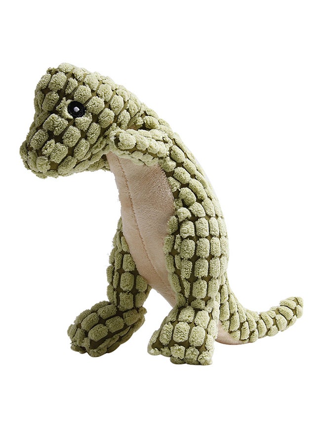 Chewy Dinosaur Shaped Squeaky Plush Toy For Puppy Green - Image 1