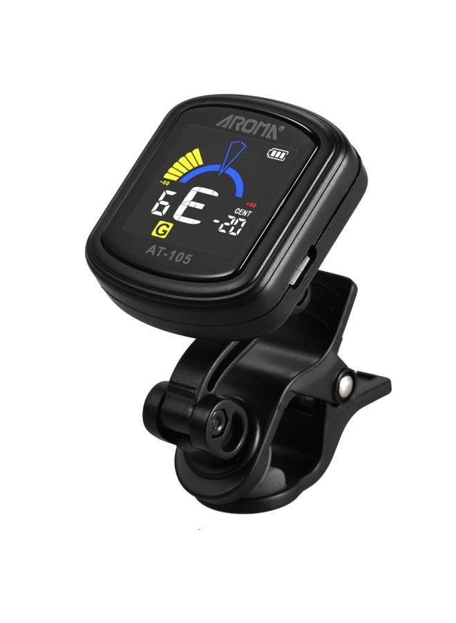 Aroma - Rechargeable Clip-on Tuner For Chromatic/Guitar/Bass/Ukulele/Violin - Image 1