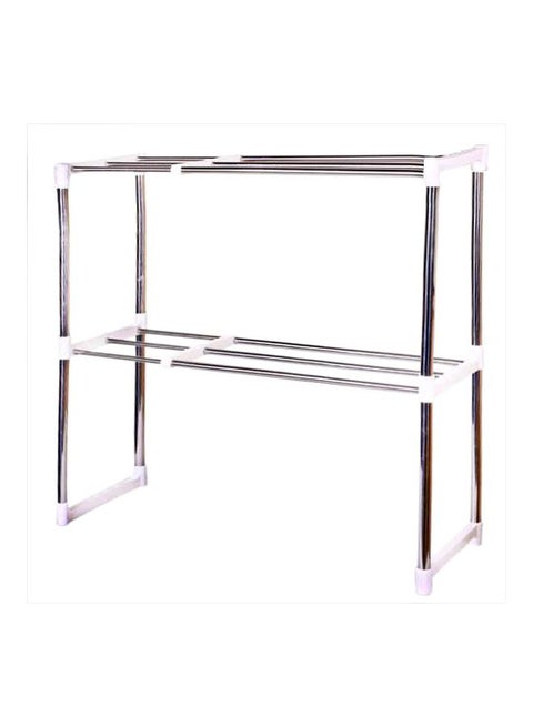 Multifunctional Organizer Silver/White 86x25x64.5cm