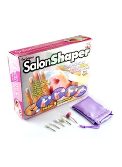 Salon Shaper 6-Piece Electric Manicure Kit White/Pink/Silver  - Image 2
