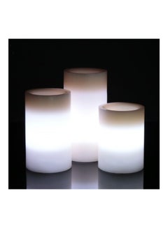 Generic 3-Piece LED Flameless Candle With Remote Off White  - Image 2