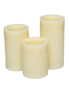 Generic 3-Piece LED Flameless Candle With Remote Off White  - Image 5
