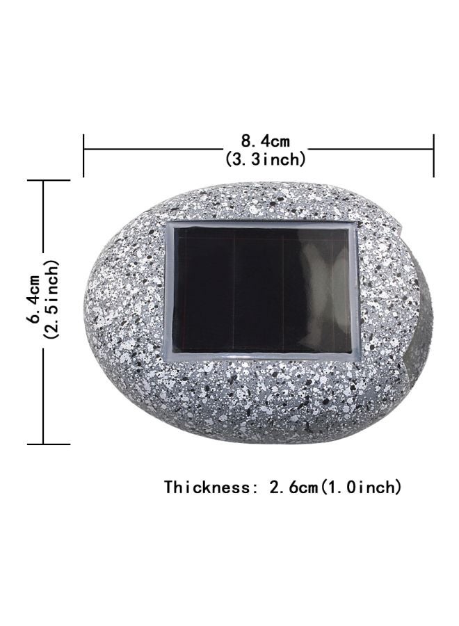 Generic - 6-Piece Solar Powered Pathway LED Lamp Grey 18.5x8.5x10centimeter - Image 1