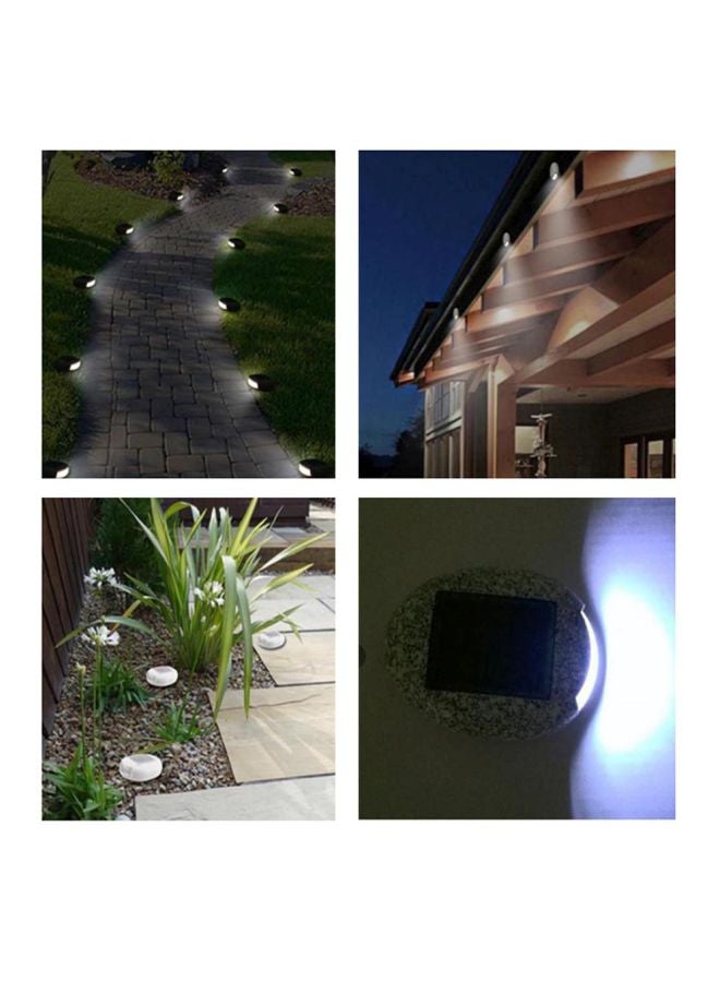Generic - 6-Piece Solar Powered Pathway LED Lamp Grey 18.5x8.5x10centimeter - Image 1