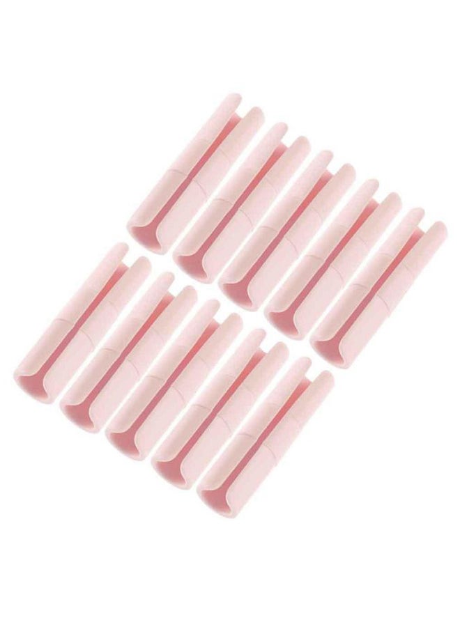 10-Piece Bed Sheet Grippers Set Polyester Blend Pink 13x6.5x2cm - v1564166591/N27809075A_1