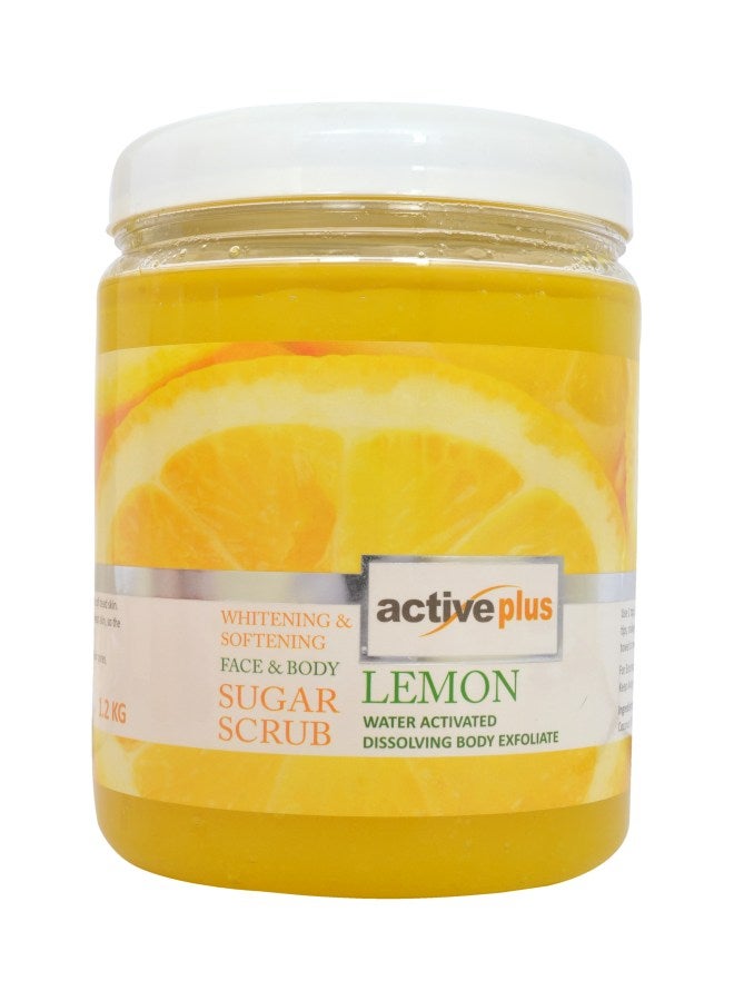 مقشر السكر والليمون لتبيض وتنعيم  الوجه والجسم ليموني 1200ملليلتر