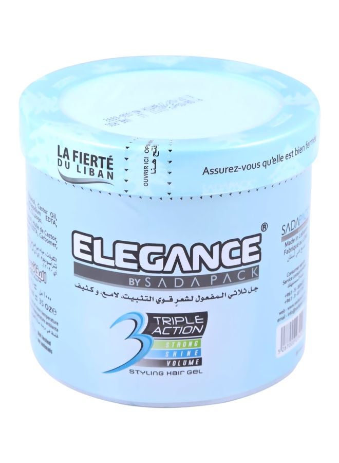 Elegance Triple Action Hair Gel White 1000ml