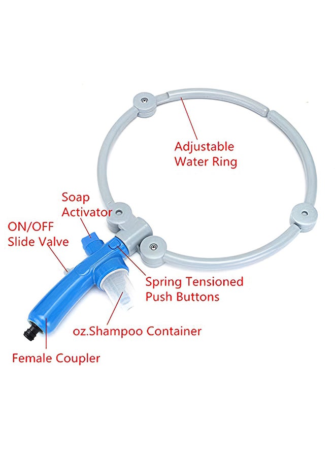 Ring-shaped Pet Bathing Cleaner Grey/Blue 384grams - Image 2