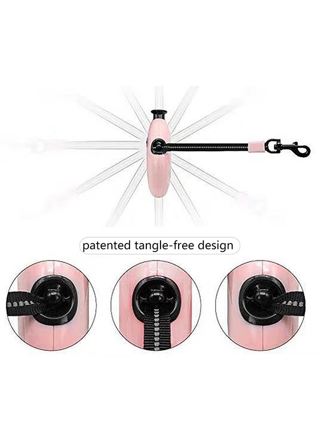 Retractable Anti-Slip Exercise Leash Pink 196inch - Image 2