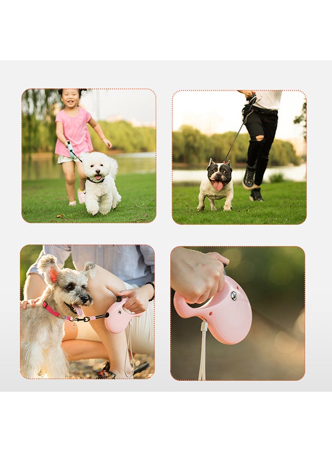 Retractable Anti-Slip Exercise Leash Pink 196inch - Image 3