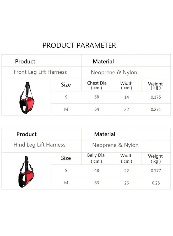 Generic Recovery Training Hind Leg Lifting Harness Red/Black 180grams - Image 2