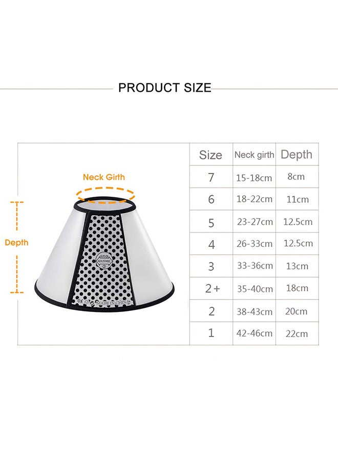 Generic Protective Anti-Bite Recovery Collar White/Black 90grams  - Image 3