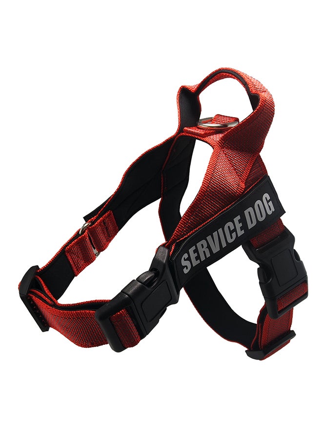 Adjustable Service Dog Harness Vest Red/Black M - Image 1