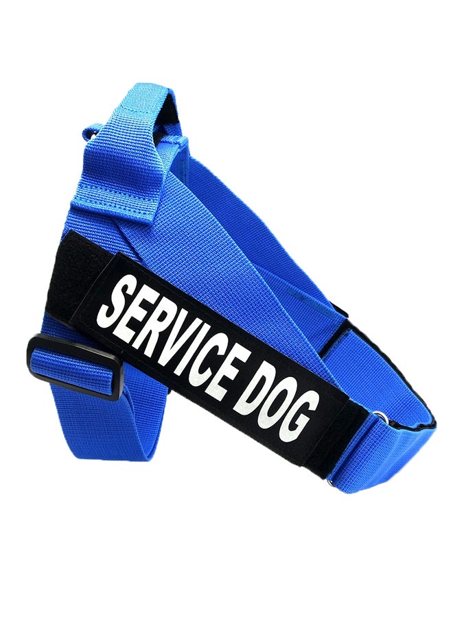 فيست قابل للتعديل بحزام واقٍ لكلب الخدمة أسود/أزرق L - Image 1