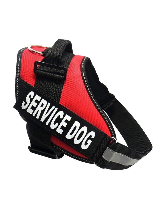 Adjustable Service Dog Harness Vest Red/Black L - Image 1