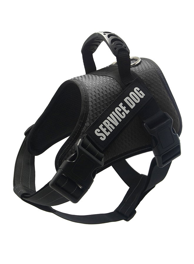 Adjustable Service Dog Harness Vest Black S