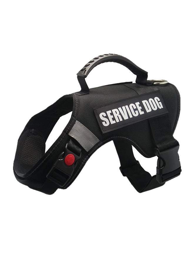 Adjustable Service Dog Harness Vest Black L - Image 1