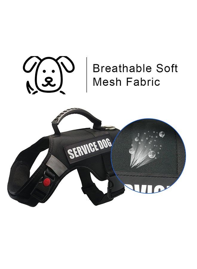 Adjustable Service Dog Harness Vest Black L - Image 3