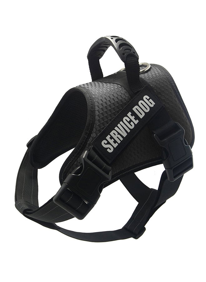 Adjustable Service Dog Harness Vest Black M - Image 1