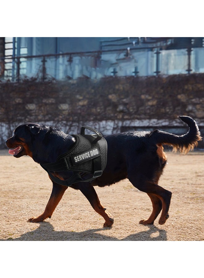 Generic Adjustable Service Dog Harness Vest Black L - Image 3
