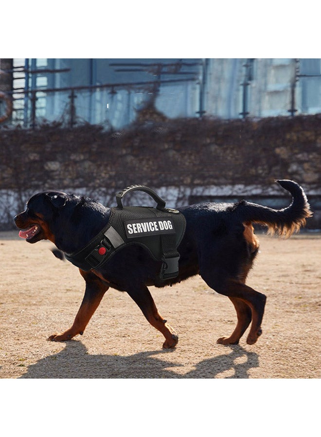 Adjustable Service Dog Harness Vest Black L - Image 5
