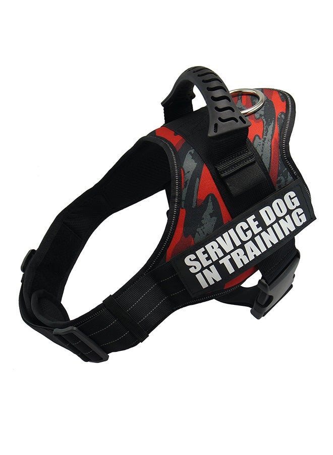 Adjustable Service Dog Harness Vest Red/Black L